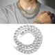thumbnail image 4 of Cadena de eslabones cubanos Aleación de hiphop de plata Cadena de eslabones cubanos con personalidad elegante y de moda para hombres, 4 of 10