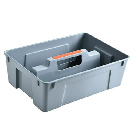 

2 Dividers Tool Storage Box Portable Plastic Hardware Toolbox with Handle for Home Kitchen Living Room