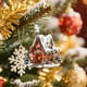 thumbnail image 4 of Ireezec Christmas Ornament Hanging Decorations, Acrylic Hou Winter Snowy Scenery Holiday Tree Decor for Home Party Festival Gift Decoration, 4 of 6