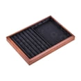 thumbnail image 4 of Organizador de bandeja de joyería de madera para femeninos con elegante exhibición de joyas de bandeja de almacenamiento para escaparate de la tienda Estilo B, 4 of 9