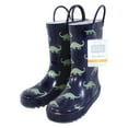 thumbnail image 2 of Hudson Baby Infant Boy Rain Boots, Navy Sage Dino, 6 Toddler, 2 of 3