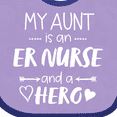 thumbnail image 4 of Inktastic My Aunt is an ER Nurse and a Hero Boys or Girls Baby Bib, 4 of 4