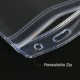 thumbnail image 4 of Uxcell 11.1x6.7cm Vertical ID Card Badge Holders with Resealable Zip Clear 12Pack, 4 of 5