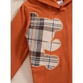 thumbnail image 5 of Newborn Baby Boys Clothes 3 Months Boys Pant Set Newborn Boys Long Sleeve Hooded Romper Top Plaid Overall Pants 2PCS Outfits Set Brown, 5 of 10