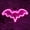 pink color, variant on 1pc, Halloween Neon Bat Decoration, USB Or Battery Powered - Dual Power Supply, Halloween Party LED Lights, Room, Game Room, Bedroom Atmosphere Decoration (Without Battery)