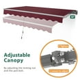 thumbnail image 4 of Macrout Patio Awning 8x7 Feet Sunshade Canopy for Manual Retractable Awnings, 4607 (Burgundy), 4 of 10