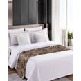 thumbnail image 4 of Xipuska Medieval Bed Runners for Cal King Size Bed, Decorative Bed Throws for Foot of Bed, Rustic Weathered Grunge Cottage Scene Wooden Bed Runner Sofa Throw Bedding Scarf Slipcover for Bedroom, 4 of 6