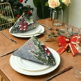 thumbnail image 3 of Napkin Satin Napkin 20*20Inchx6 Kitchen Towel Dinner Plate Towel Decorative Towel Napkin Tea Towel Suitable For Kitchen Table Christmas Holly and Mistletoe, 3 of 8