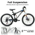 thumbnail image 3 of 24-Inch Full Suspension Mountain Bike in Black with 21-Speed Shifter Lever and Gear Indicator for Adult, 3 of 6