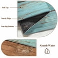 thumbnail image 2 of Farmhouse Aqua Brown Kitchen Runner Rug 2.7x5 Washable Runners for Hallway Non Slip Vintage Wooden Striped Large Area Rug Indoor Floor Carpet for Bathroom Laundry Entryway Bedroom Living Room, 2 of 8
