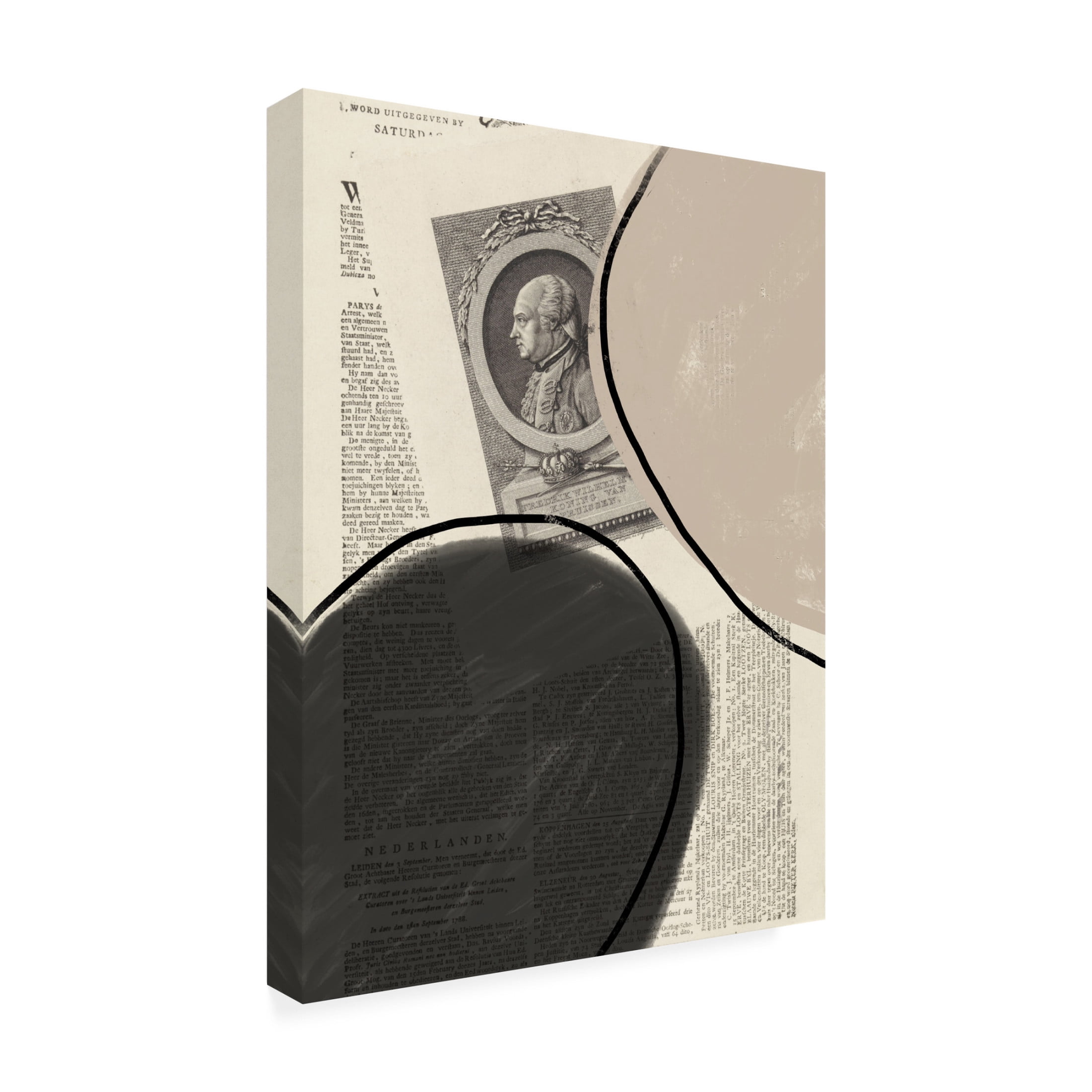 Trademark Fine Art Yopie Studio Abstract Paper VI Canvas Wall Art