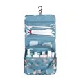 thumbnail image 1 of Cosmetics Storage Bag Travel Hanging Makeup Bag Portable Foldable Toiletry Organizer Pouch  Blue Flower, 1 of 10