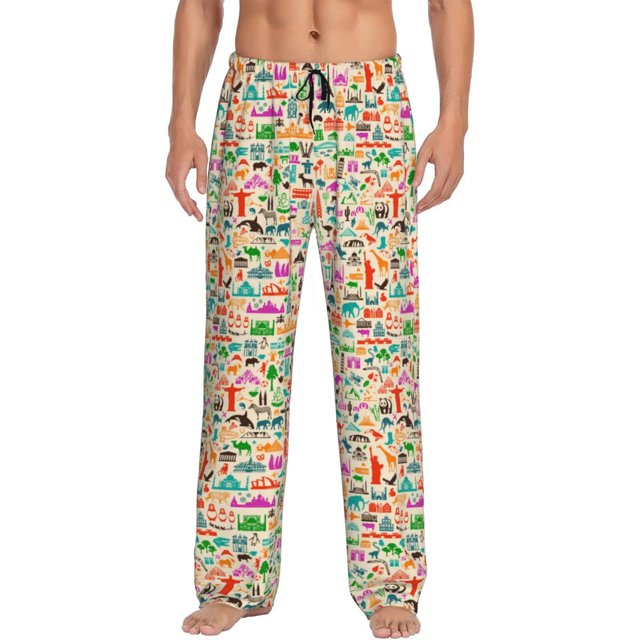 Balery Travel Pantalones de pijama para hombre, pijama ultraligero, pantalón de descanso-X-Large