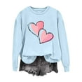 thumbnail image 7 of Valentines Sweatshirts for Women Cute Crew Neck Sweatshirt Heart Print Long Sleeve Shirt Fashion Trendy Outfits, 7 of 7