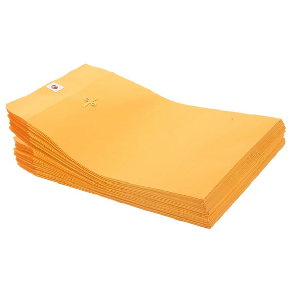 Milisten 100Pcs Yellow Manila Kraft Paper Clasp Envelopes Letter Size Filing Envelopes