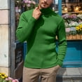 thumbnail image 2 of KKBOTIVE Mens Sweaters Ribbed Slim Fit Knitted Pullover Casual Turtleneck Sweater Top Men's Fashion ( Green Size: XXL ), 2 of 4