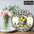 thumbnail image 6 of Vintage Style Ice Cold Lemonade Metal Sign, Aluminum Wall Decor 8*8inch - Summer Wreath Logo for Home, Restaurant, Bar, Cafe Decoration - Fresh Squeezed Lemon Theme, 1pc, 6 of 6