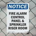 thumbnail image 4 of Fire Alarm Control Panel And Sprinkler OSHA Notice Rigid Plastic Sign 14 Inch x 10 Inch - 5 Pack, 4 of 8