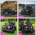 thumbnail image 3 of YunTopKids Powered Ride on Toys for Toddlers,12V Ride on Cars with Remote Control, Bluetooth, LED Light, Electric Car for for Kids Ages 3-5 Boy Girls Gift,Black, 3 of 8