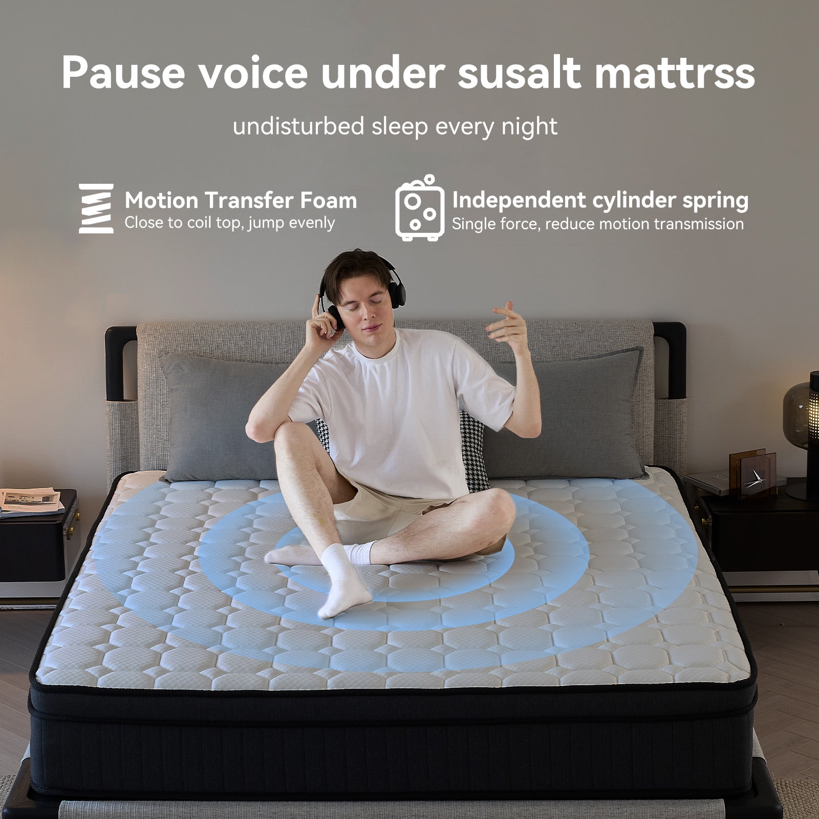 Sailvan Full Size Mattress 10 inch,Full Mattresses in a Box Hybrid,Medium Firm,Gel Memory Foam and Individual Pocket Springs,CertiPUR-US