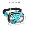 thumbnail image 2 of Lsque Geometry Dash Pattern Square Double Layer Waist Bag, Durable Twill Fabric Waist Pack with Adjustable Belt,Outdoor Hiking, Running, Travel Waist Bag, 2 of 6