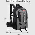 thumbnail image 5 of Travel Backpack for Men and Women Water Resistant Multi-Pocket Backpack with Chest Straps for Daily Commute, Climbing, Hiking & Short Trips, Grey, 8603, 5 of 6