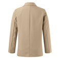 thumbnail image 6 of Women's Casual Blazers Long Sleeve Open Front Solid Business Work Office Jackets Lapel Elegant Loose Fit Coat with Pockets Z003-Khaki L, 6 of 7