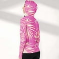 thumbnail image 6 of Xfvqtps Womens Light Jacket with Thumb Hole Sun Protection Cooling Ice Silk Hoodie Full Zip Flower Print Shirts for UV Outdoor Hiking Running Multicolor-01, 6 of 7