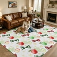thumbnail image 2 of Area Rugs 5'x7', Candy Fruits Carpet Runner Indoor Outdoor Rugs Home Decor Aesthetic, Vibrant Red Green Summer Rustic Bows Non Slip Mats Washable Accent Rug for Living Room Bedroom, 2 of 8