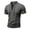Gray, variant on Fabrcox Mens Shirts Short Sleeve Lace Up V Neck T Shirts for Men Regular Fit Breathable Lightweight Athletic Mens Summer Shirt White L