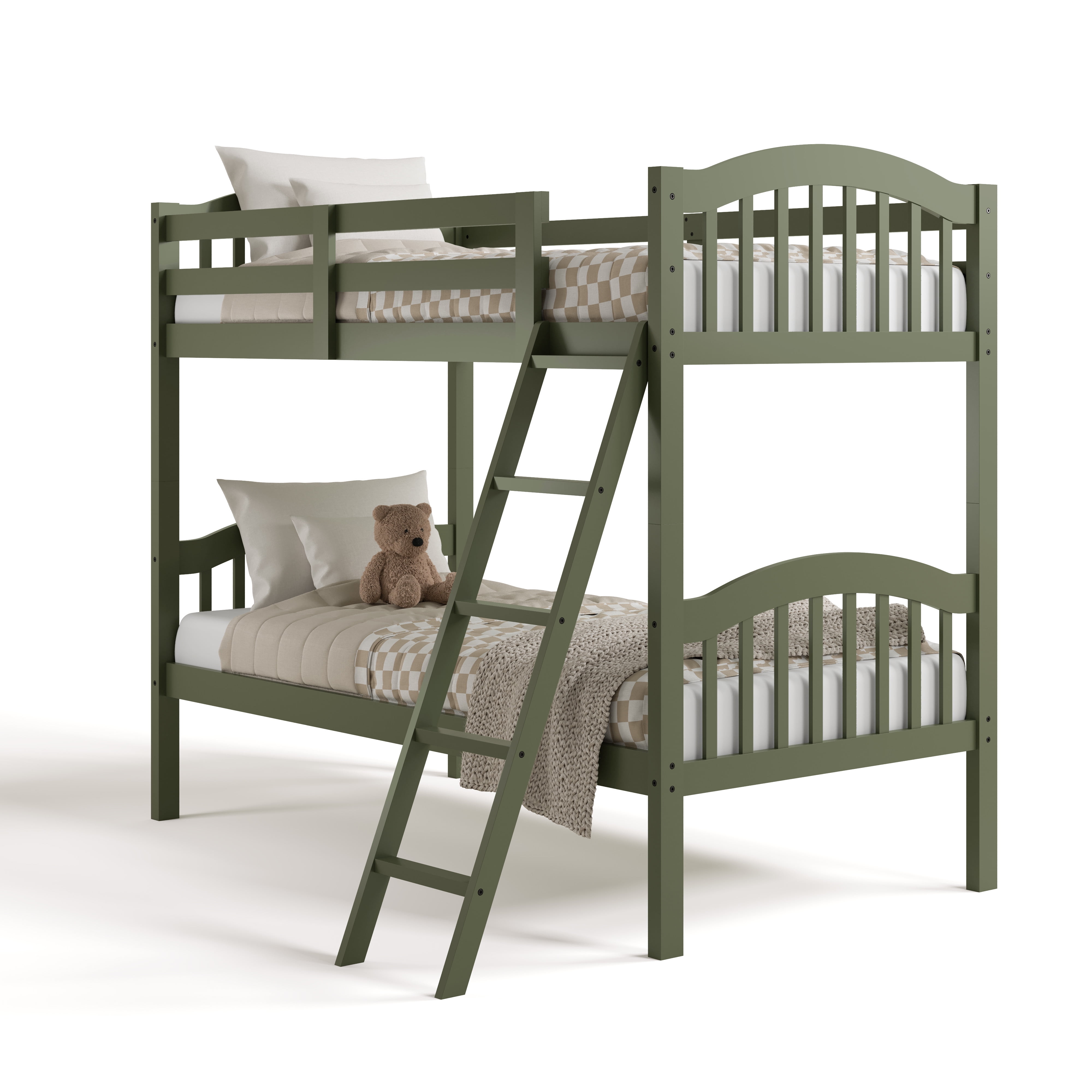 Storkcraft Long Horn Solid Hardwood Twin Bunk Bed
