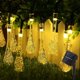 thumbnail image 1 of Elegante cadena de luces de cristal alimentadas por energía solar, 6,5 m de largo con paneles solares ajustables para una decoración al aire libre sin esfuerzo, 1 of 5