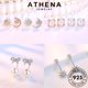 thumbnail image 2 of ATHENA Joyería Mujeres Pendientes Plata Stud Original 925 Diamante Perla Moissanite M026, 2 of 4