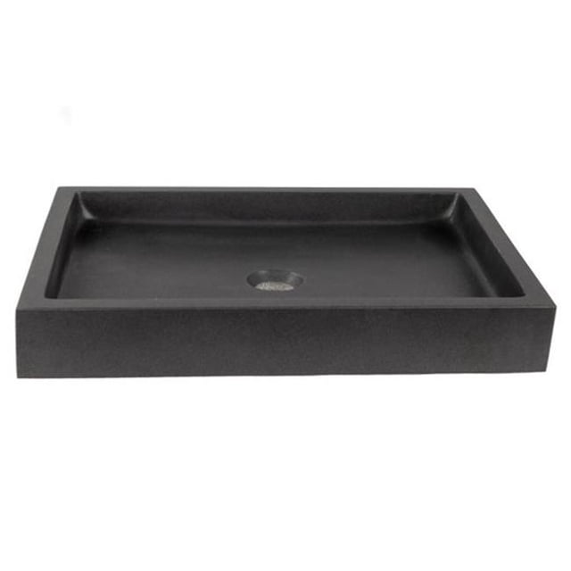 Eden Bath EB-S040LS-H Évier Rectangulaire - Pierre de Lave Aiguisée