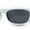 White - Black, variant on Runway Trend Exaggerated 90s Plastic Wrap Sport Plastic Sunglasses All Black