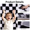thumbnail image 6 of ZENELESS 8x10 Fluffy Rug for Living Room,Black and White Checkered Shaggy Soft Anti-Skid High Pile Carpet for Boys Girls Teen Room Dorm Home Decor, 6 of 7