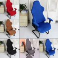 thumbnail image 2 of Stretchy Back Chair Cover for Home Office Computer Armchair Seat Soft Covers, 2 of 5