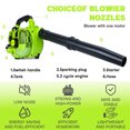 thumbnail image 4 of Anvazise 2-Stroke Handheld Leaf Blower, Gas Powered Leaf Blower, 26cc Handheld Gas Blower, Powerful Clearing Blower for Lawn Care, Snow Blowing and Yard Cleaning (Green), 4 of 12