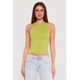 thumbnail image 2 of Women's Seamless Rib Knit Cropped Racerback Tank Top, 2 of 4