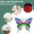 thumbnail image 4 of Valla de mariposa de metal para decoración de jardín, arte de patio, mariposa grande, escultura de balcón para terraza al aire libre, rojo, color, 4 of 5