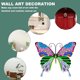 thumbnail image 4 of Valla de mariposa de metal para decoración de jardín, arte de patio, mariposa grande, escultura de balcón para terraza al aire libre, rojo, color, 4 of 5