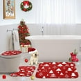 thumbnail image 7 of Merry Christmas Red Pine Tree Bathroom Rug Set of 3 Happy Tree Red 3 Pieces Bath Mats Set No Silp Washable Cover Floor Rug Decorations for Kitchen Bathroom Bedroom, 7 of 7