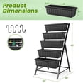 thumbnail image 4 of VIBESPARK 4Ft Raised Garden Bed, Vertical Garden Planters with 5 Tier Plant Boxes, Elevated Planter for Vegetables Flower Herb Patio, 26in x 22.75in x 44.75in, 4 of 9