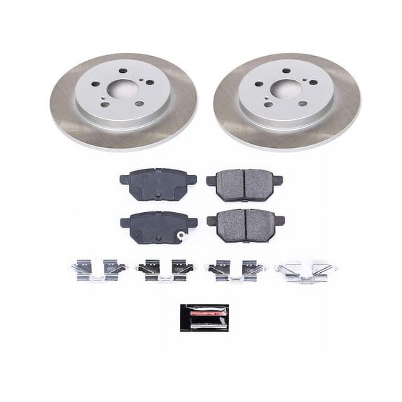 Rear Brake Pad and Rotor Kit - Compatible with 2009 - 2010, 2014 - 2019 Toyota Corolla 1.8L 4-Cylinder 2015 2016 2017 2018