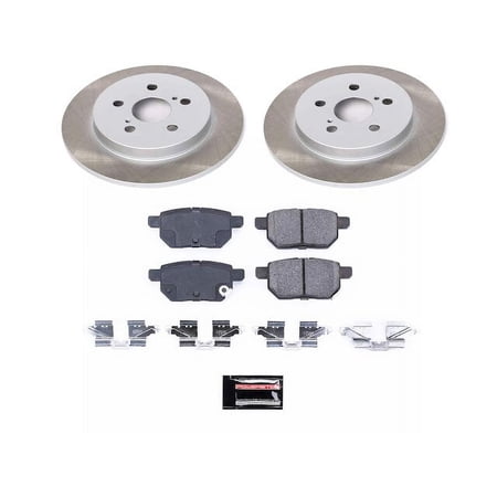 Rear Brake Pad and Rotor Kit - Compatible with 2009 - 2010, 2014 - 2019 Toyota Corolla 1.8L 4-Cylinder - Power Stop