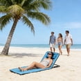 thumbnail image 6 of PONPRNGY 1 Pcs Beach Mat Camping Chair, Portable Foldable Reclining Lounges with Adjustable Backrest for Sand Sunbathing Picnic, 6 of 6