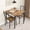 Rustic Brown, variant on Dining Table Set for 2, Square Space-Saving,3 Piece Kitchen Table with 2 Chairs, Compact Apartment Kitchen & Dining Room Set Furniture for Small Spaces
