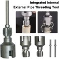 thumbnail image 3 of HeeHom 2025 Dual-Size Pipe Threading Tool for PVC/PPR Pipes – 1/2" & 3/4" Internal & External Thread Cutter, Electric Drill Compatible Kit for Plumbing Repairs & DIY Projects, 3 of 10
