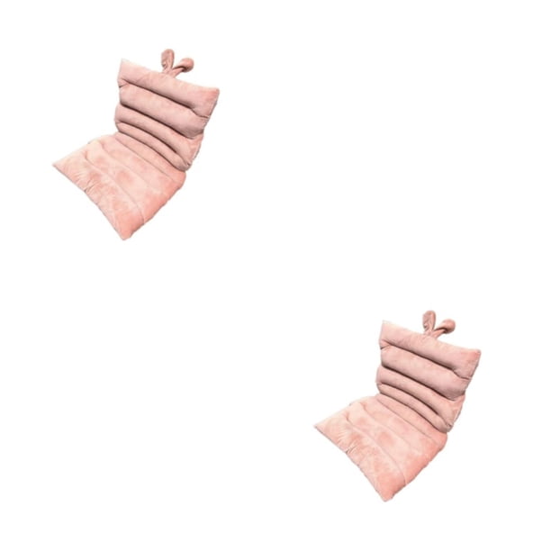Moyic Cojín para silla de ratán, tumbona, banco, colchón de felpa, respaldo, mecedora, asiento grueso, alfombrilla de cocina, escritorio, Rosa 45*85cm 2piezas