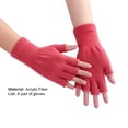 thumbnail image 2 of Opolski 1 Pair Half Finger Gloves Warm Stretchable Acrylic Fiber Comfortable Soft Fingerless Gloves for Women, 2 of 8